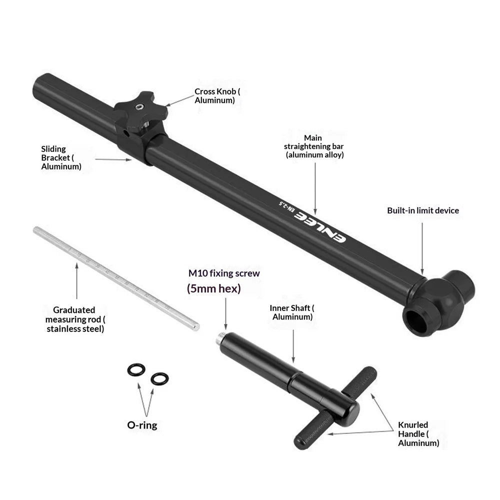 ENLEE Derailleur Hanger Alignment Tool Mountain Bike Rear Dropout Hanger Correction Repair Adjustment Tool - Black - 3