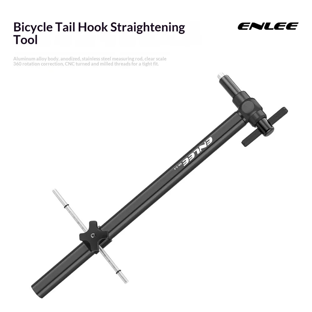 ENLEE Derailleur Hanger Alignment Tool Mountain Bike Rear Dropout Hanger Correction Repair Adjustment Tool - Black - 5