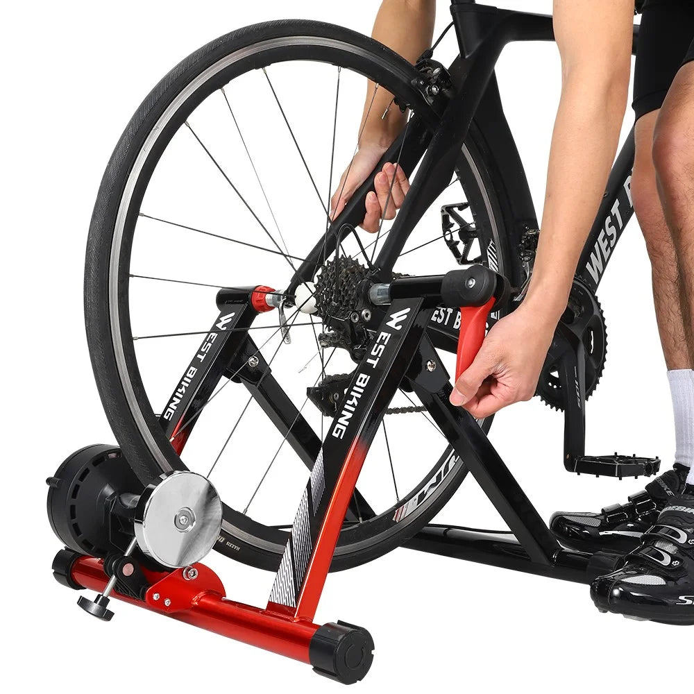 WEST BIKING YP1402009 Bike Trainer Stand Noise Reduction Indoor Exercise Foldable Training Stand with 6-level Resistance - 1