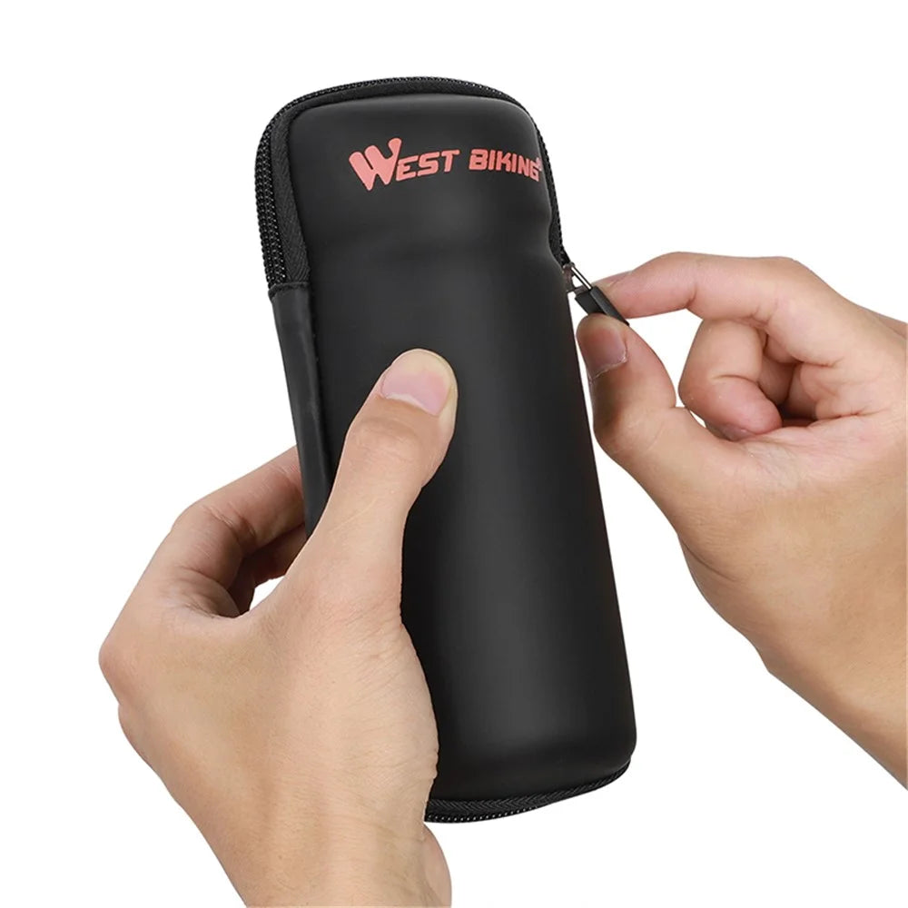 WEST BIKING Bicycle Repair Tool Kit Portable MTB Road Bike Tire Air Pump Tyre Lever Repairing Patch with Storage Bag - Black Pump - 6