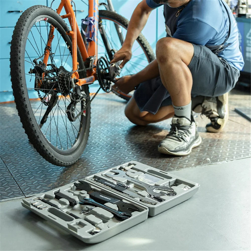 ROCKBROS KT-810 Bike Tool Kit Bicycle Repair Tool Box for Mountain Bike Road Bike Maintenance Tool Set with Storage Box - 2