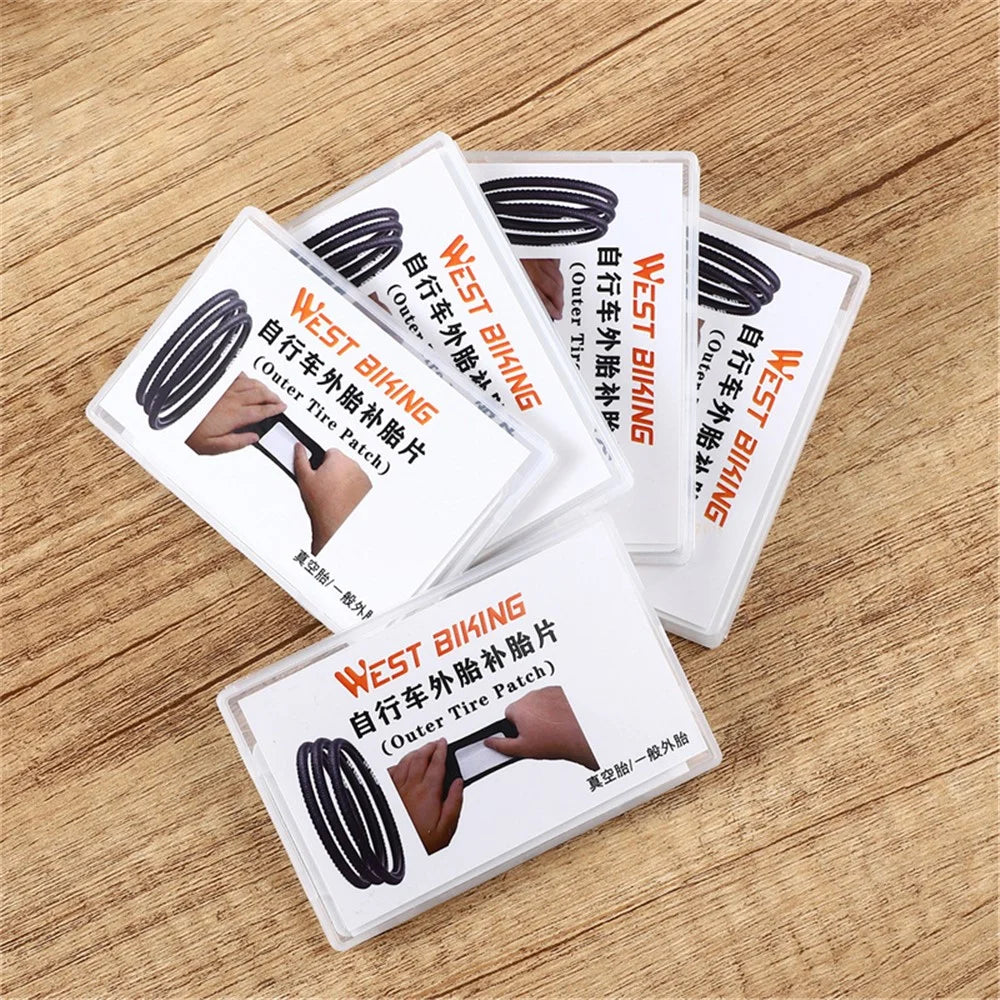 WEST BIKING YP0719322 3Pcs Glueless Tire Patch Kit Bike Patch Repair Tool - 4