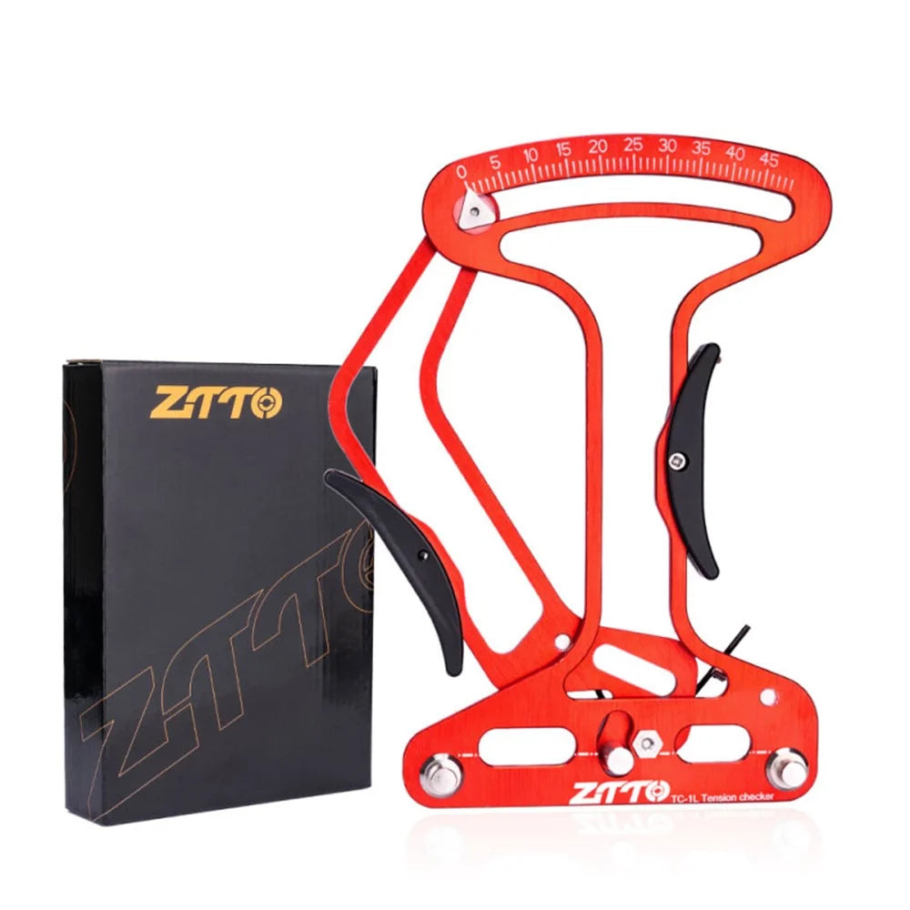 ZTTO ZLJ3 Bicycle Tire Spoke Tension Meter Aluminum Alloy MTB Bike Wheel Rim Spokes Tension Gauge Tool - Red - 7
