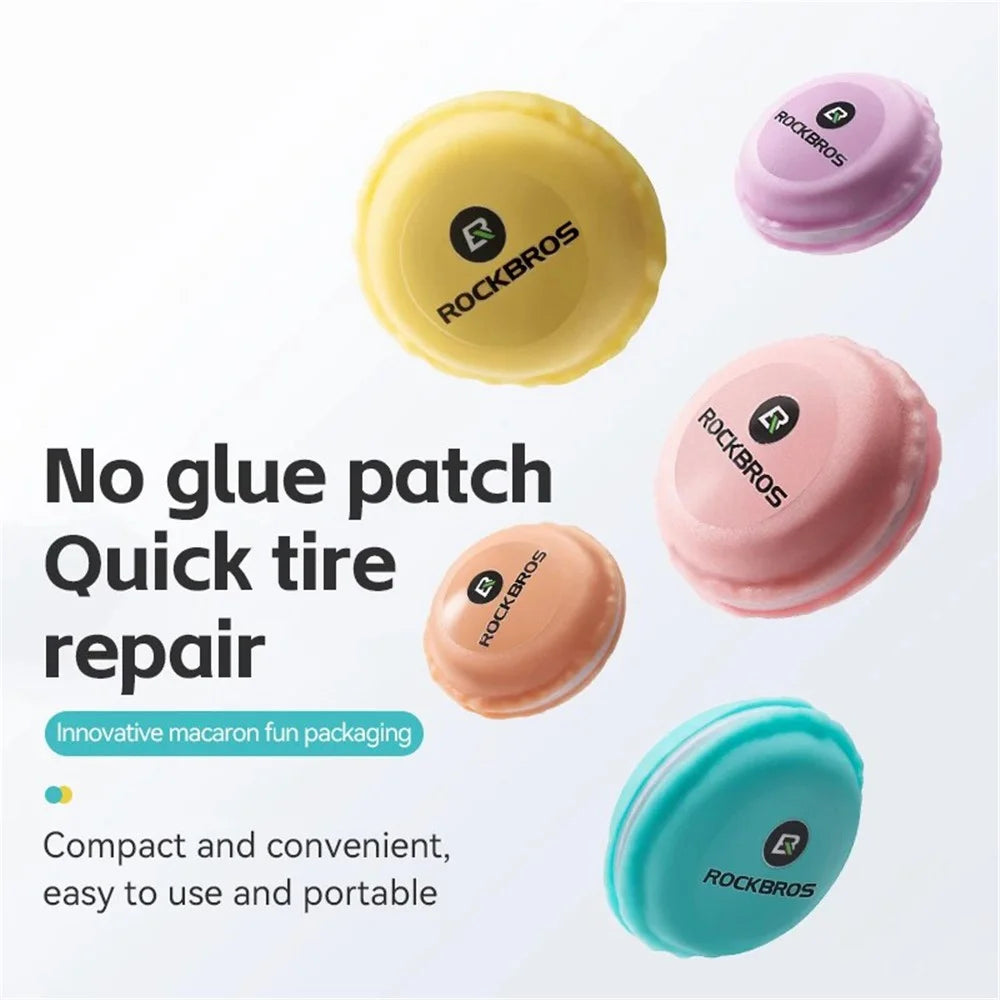 ROCKBROS 6Pcs Bicycle Inner Tire Patch Repair Kit No-glue Adhesive Quick Dry Repair Tool Set - Yellow - 4