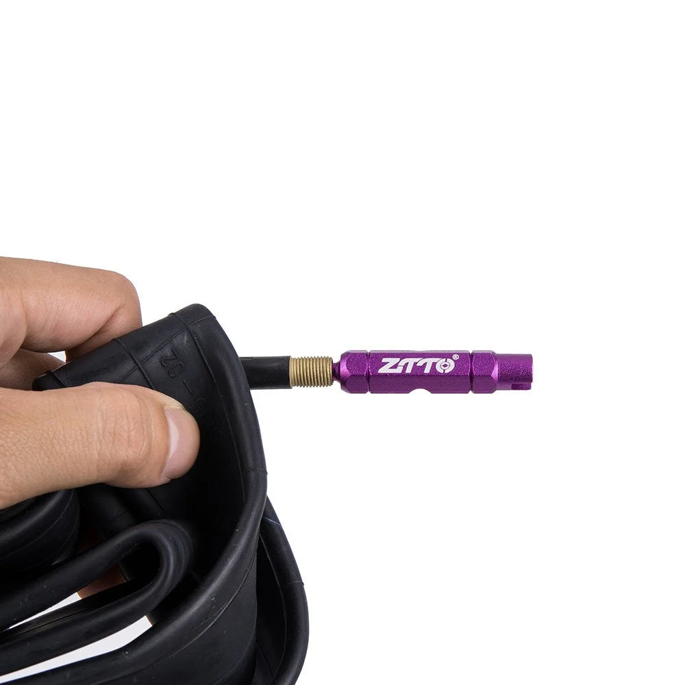 ZTTO Bike Tire Valve Core Remover Aluminum Alloy Bicycle Valve Extender Remove Install Tool - 3