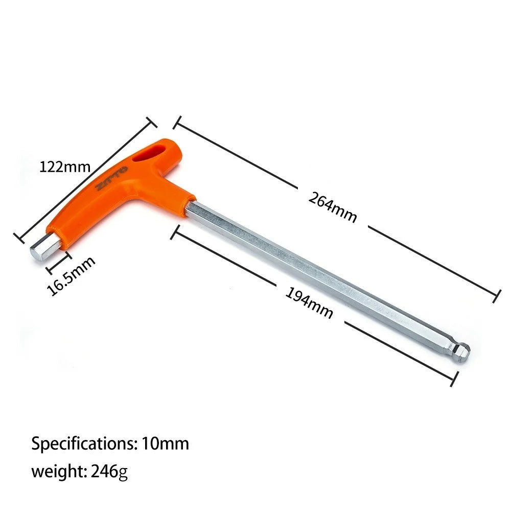 ZTTO Road Bike MTB Allen Wrench Steel Hex Tool 10MM for Bicycle Maintenance - 6