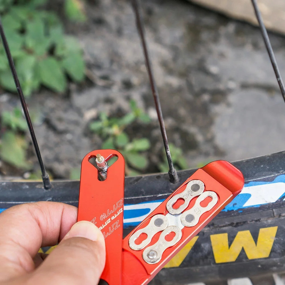ZTTO MSKQ 4-in-1 Bicycle Chain Link Remover Aluminum Alloy Tire Prying Valve Core Removal Tool - Black - 6
