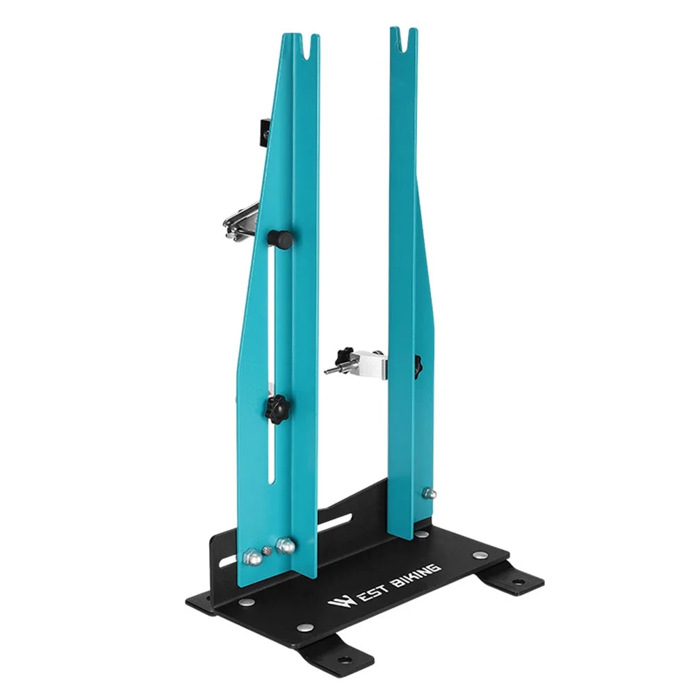 WEST BIKING YP0719303 High-Carbon Steel Bike Wheel Truing Stand Repair Tool Holder Rack - 2