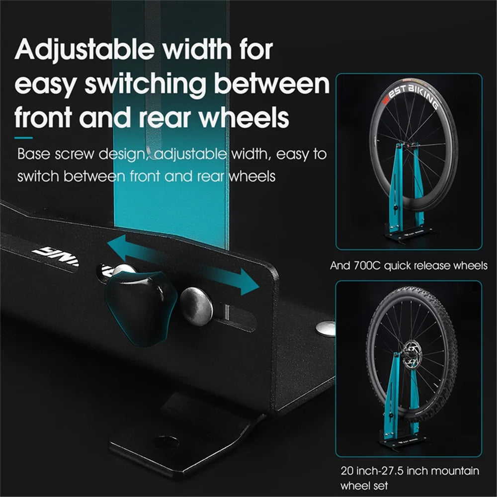 WEST BIKING YP0719303 High-Carbon Steel Bike Wheel Truing Stand Repair Tool Holder Rack - 4