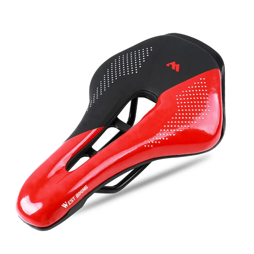 WEST BIKING Bike Seat Cover Breathable Soft Padded Cushion for Road Bike - Red - 1