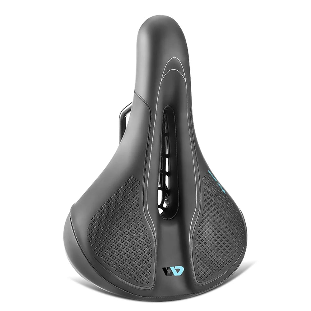 WEST BIKING YP0801208-209 Leather+Sponge Bike Saddle Hollow Breathable Bicycle Seat Cushion - Standard - 1
