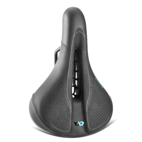 WEST BIKING YP0801208-209 Leather+Sponge Bike Saddle Hollow Breathable Bicycle Seat Cushion - Standard - 1
