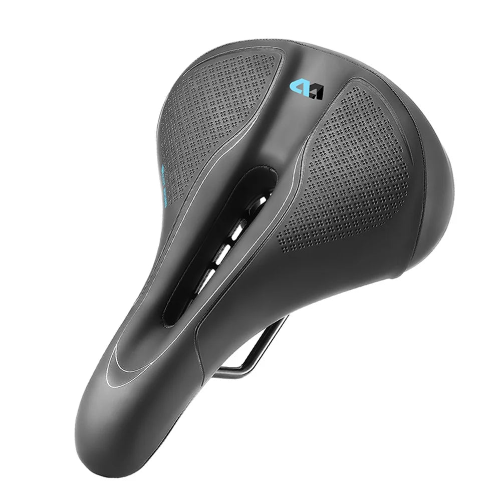 WEST BIKING YP0801208-209 Leather+Sponge Bike Saddle Hollow Breathable Bicycle Seat Cushion - Standard - 2