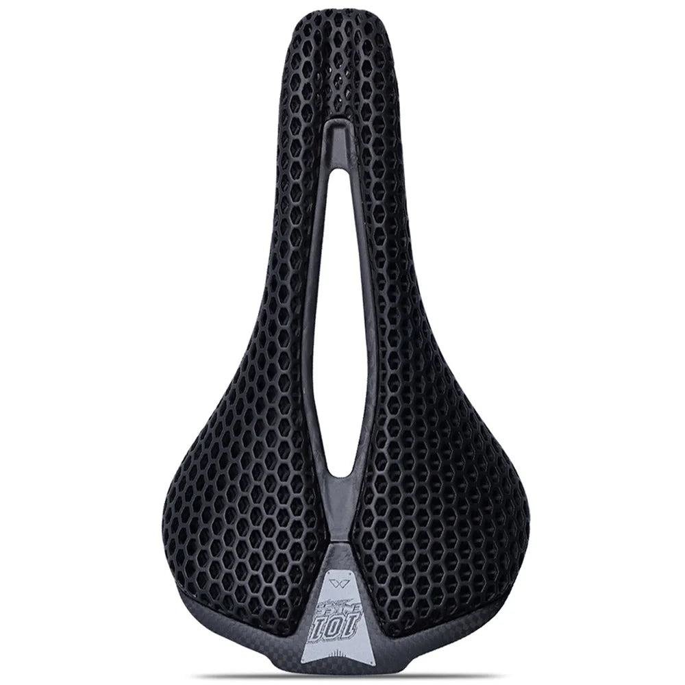 ENLEE 3D Printing Bike Cycling Saddle Carbon Fiber Honeycomb Design Breathable Bicycle Seat, 250x140x17mm - 1