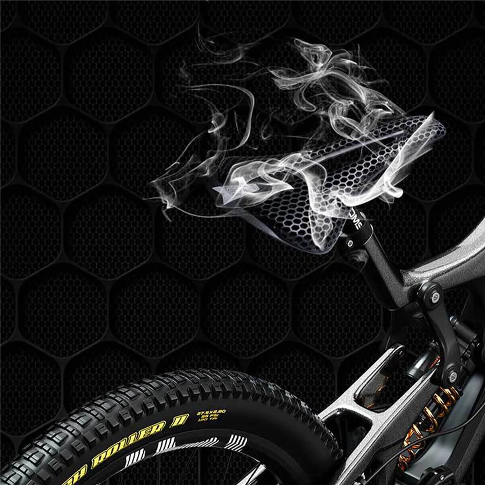 ENLEE 3D Printing Bike Cycling Saddle Carbon Fiber Honeycomb Design Breathable Bicycle Seat, 250x140x17mm - 4