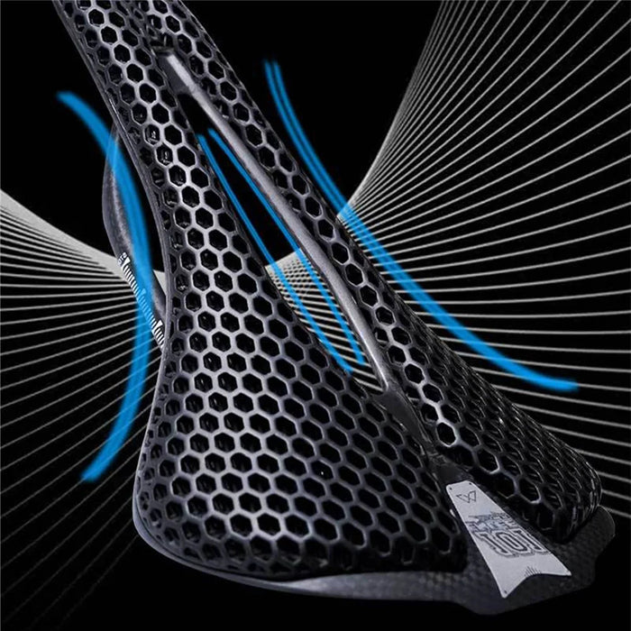 ENLEE 250x140x17mm 3D Printing Bike Saddle Carbon Fiber Breathable Honeycomb Bicycle Seat, Nylon Type - 3