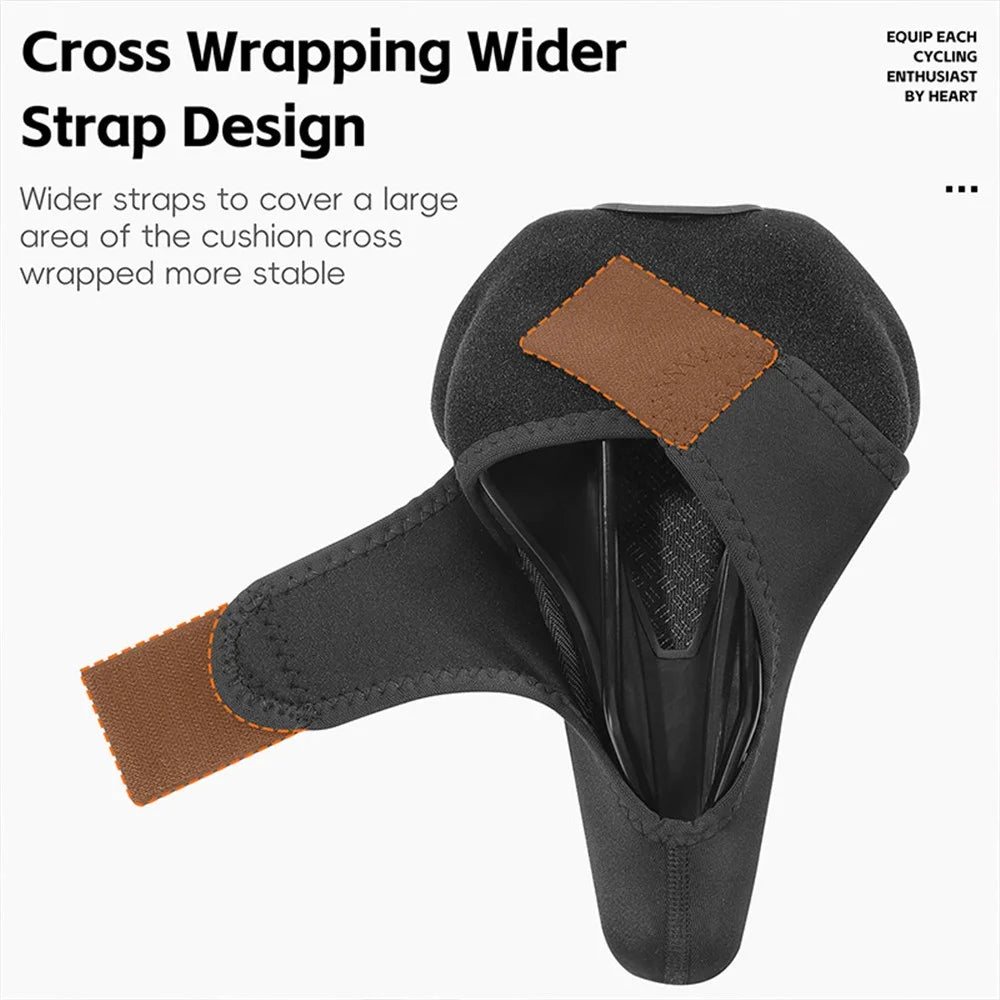 WEST BIKING YP0801223 Bike Saddle Cushion Shock-Absorbed Bicycle Seat Cover with Rain Cover - 6