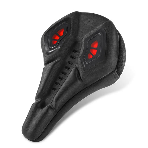 WEST BIKING YP0801222 Bike Saddle Cover Memory Foam + Silicone Breathable Bicycle Seat Cushion - Black+Red - 1