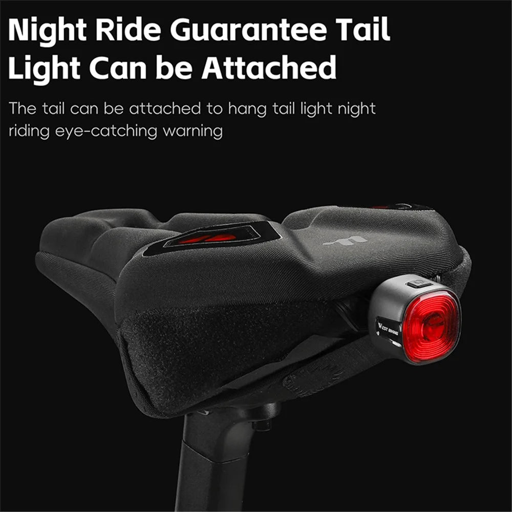 WEST BIKING YP0801222 Bike Saddle Cover Memory Foam + Silicone Breathable Bicycle Seat Cushion - Black+Red - 3