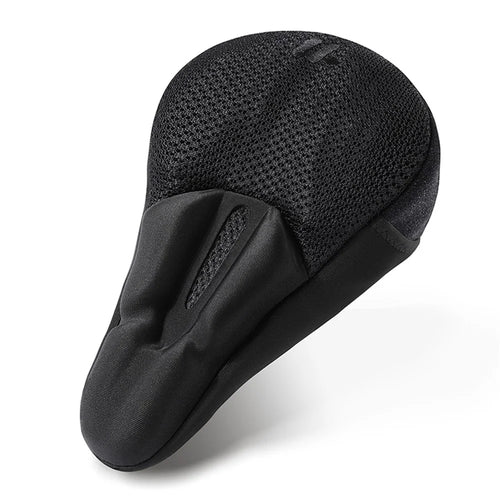 WEST BIKING YP0801225 3D Air Cushion Silicone Bicycle Saddle Cover Shock-Absorption Bicycle Seat Cover - Black - 1