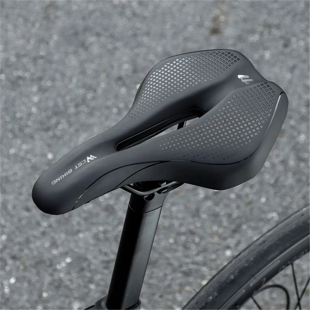 WEST BIKING Bicycle Saddle for Mountain and Road Bikes Shock-Absorbing Bike Seat - Hollow Style - 4