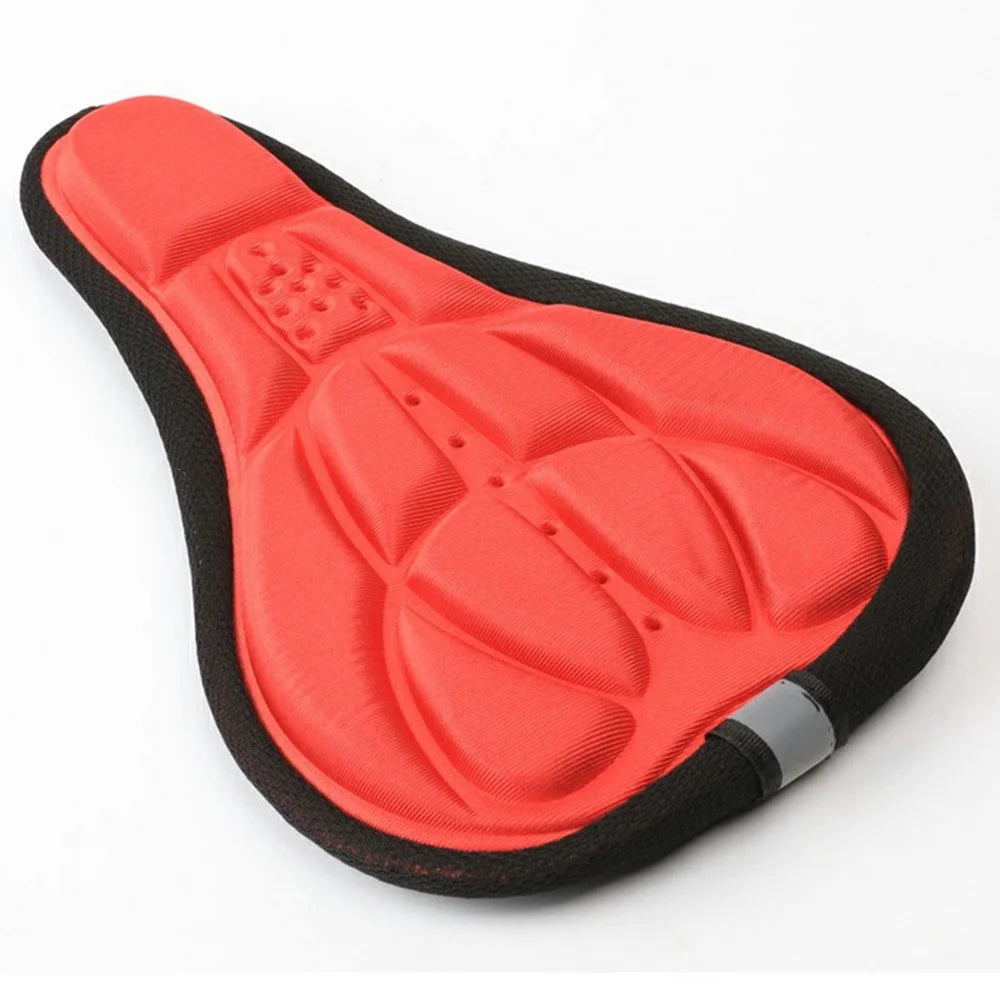 Bicycle Seat Cover 3D Padded Cushion for Mountain / Fixed Gear Bikes Cycling Accessory - Red - 1