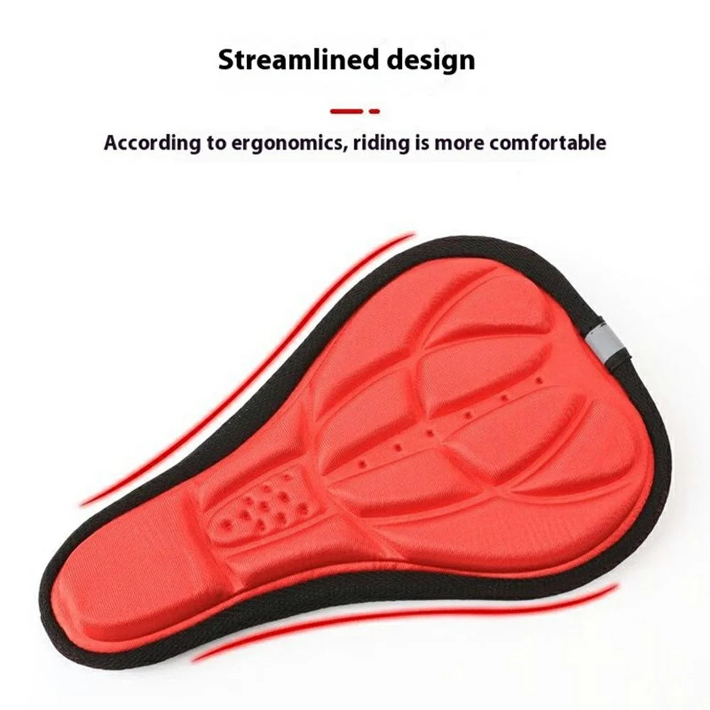 Bicycle Seat Cover 3D Padded Cushion for Mountain / Fixed Gear Bikes Cycling Accessory - Red - 2