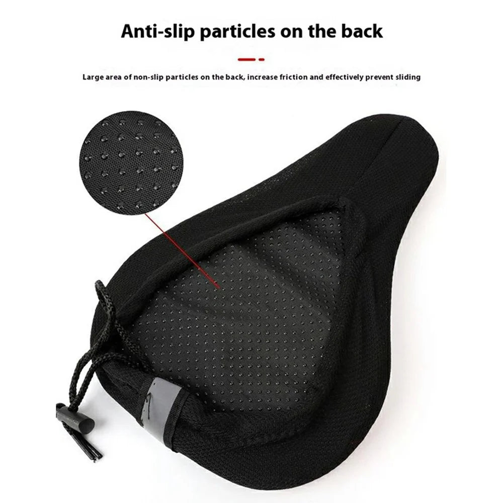 Bicycle Seat Cover 3D Padded Cushion for Mountain / Fixed Gear Bikes Cycling Accessory - Red - 3