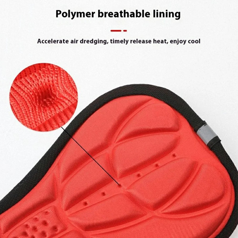 Bicycle Seat Cover 3D Padded Cushion for Mountain / Fixed Gear Bikes Cycling Accessory - Red - 4