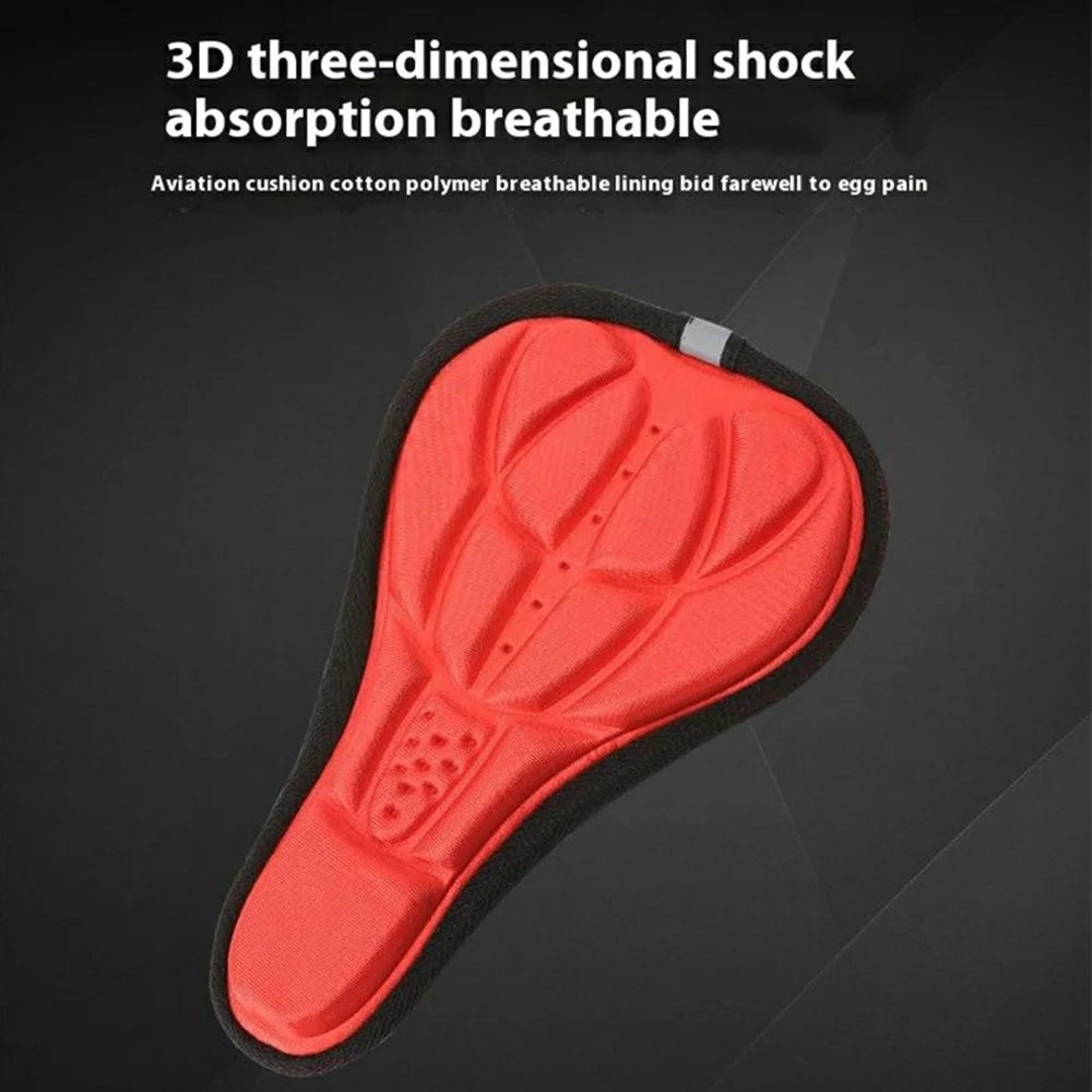 Bicycle Seat Cover 3D Padded Cushion for Mountain / Fixed Gear Bikes Cycling Accessory - Red - 5