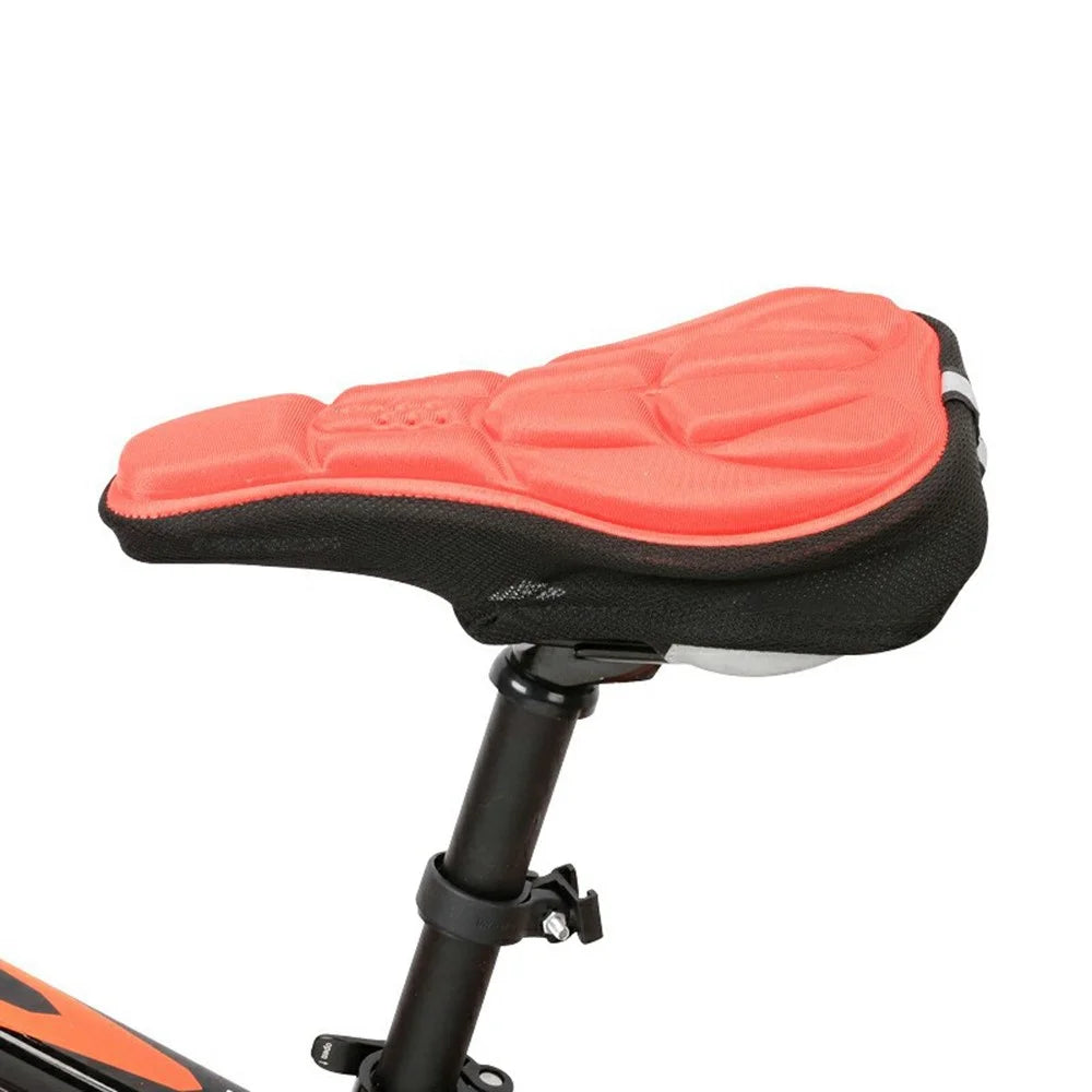 Bicycle Seat Cover 3D Padded Cushion for Mountain / Fixed Gear Bikes Cycling Accessory - Red - 7