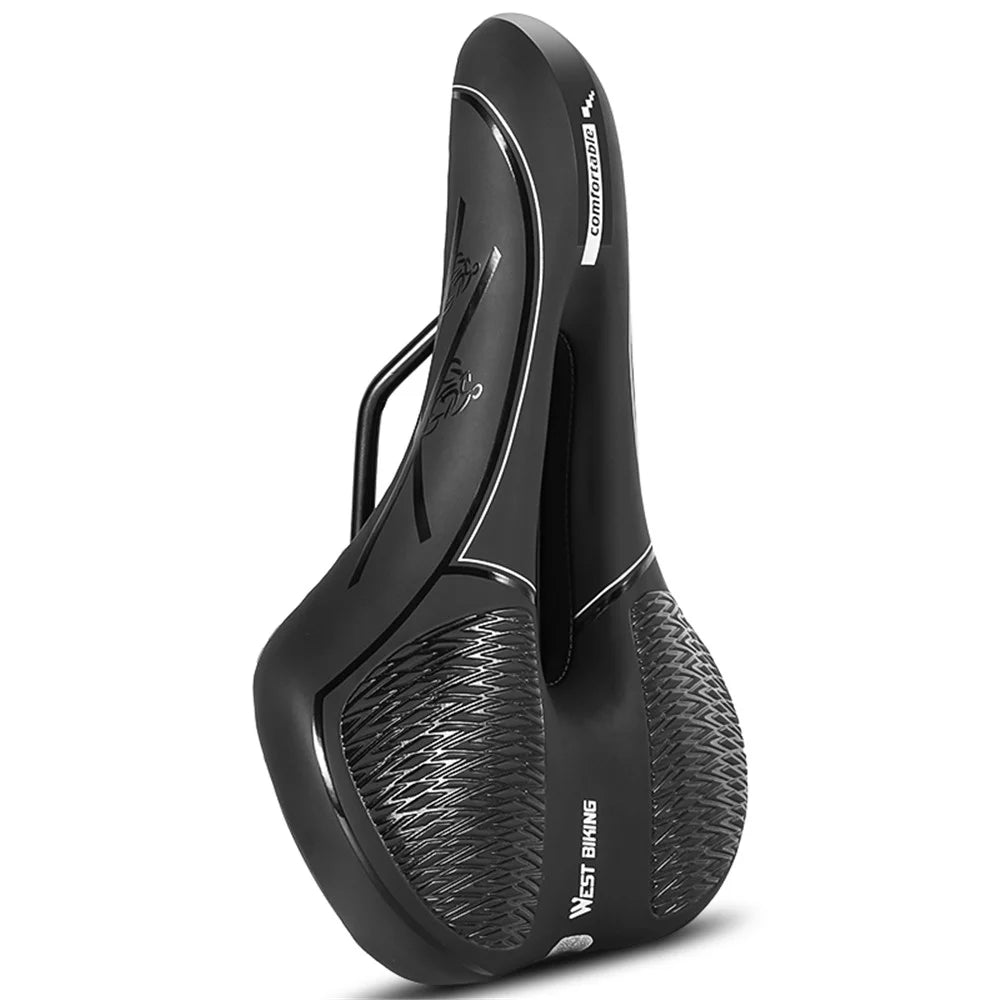 WEST BIKING Bicycle Saddle Reflective Soft PU Leather MTB Shockproof Seat Cushion - Sports Style - 3