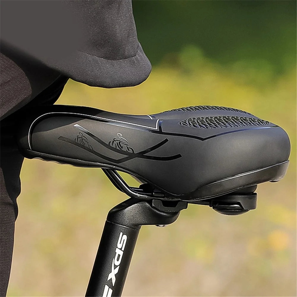 WEST BIKING Bicycle Saddle Reflective Soft PU Leather MTB Shockproof Seat Cushion - Sports Style - 4