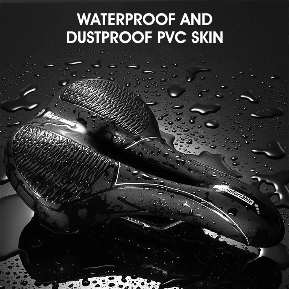 WEST BIKING Bicycle Saddle Reflective Soft PU Leather MTB Shockproof Seat Cushion - Sports Style - 5