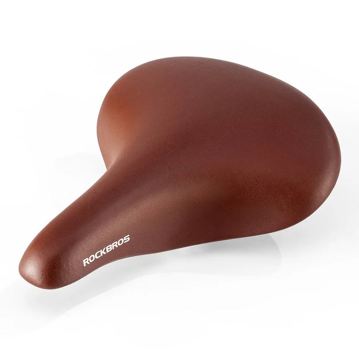 ROCKBROS Retro Bicycle Saddle Microfiber Leather Comfort Riding Shock Absorbing Spring Bike Seat - 1
