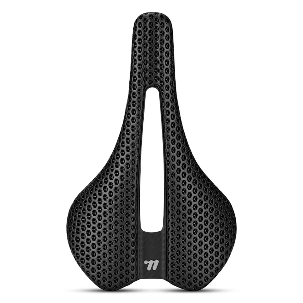WEST BIKING YP0801250 3D Printed PU Bike Saddle Carbon Fiber Bike Seat Cushion for Road MTB Bikes, 240 x 150mm - 2