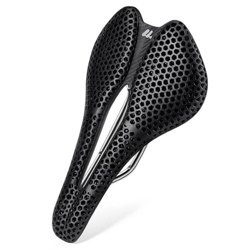 WEST BIKING YP0801249 3D Printed Bicycle Saddle Titanium Alloy Nylon Fiber Seat Cushion for MTB Bikes, 245 x 145mm - 1