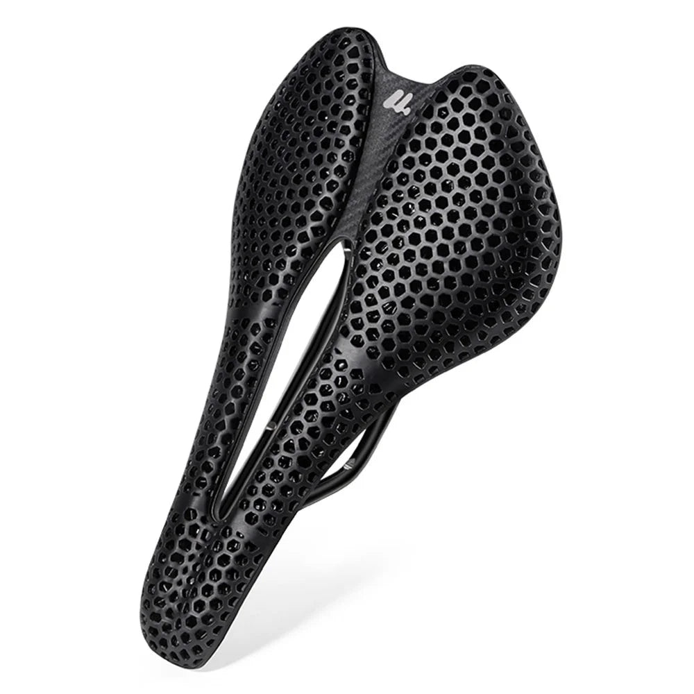 WEST BIKING YP0801248 3D Printed Bicycle Saddle Chromoly Steel Nylon Fiber Seat Cushion for MTB Bikes, 245 x 145mm - 1