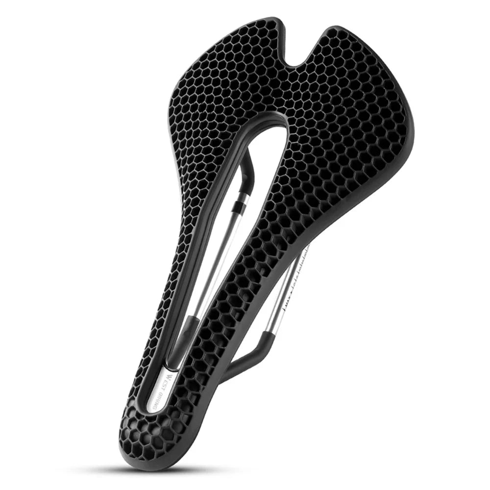 WEST BIKING YP0801258-B Road MTB Bike Honeycomb Saddle Shock Absorbing Breathable Cycling Seat Cushion - Black - 1