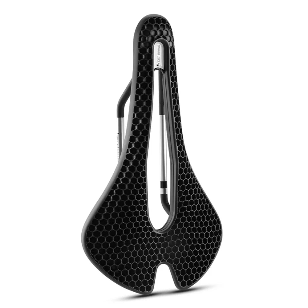 WEST BIKING YP0801258-B Road MTB Bike Honeycomb Saddle Shock Absorbing Breathable Cycling Seat Cushion - Black - 2