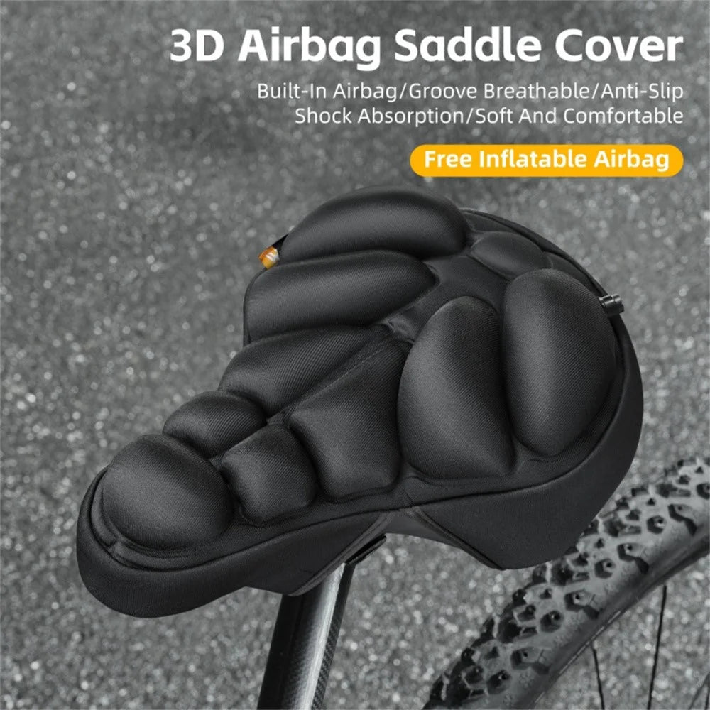 WEST BIKING YP0801260 Size L Inflatable 3D Air Cushion Bike Seat for Mountain Bike Shockproof Cycling Saddle Pad - 2