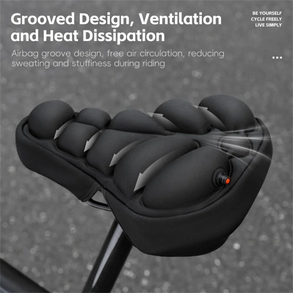 WEST BIKING YP0801260 Size L Inflatable 3D Air Cushion Bike Seat for Mountain Bike Shockproof Cycling Saddle Pad - 6