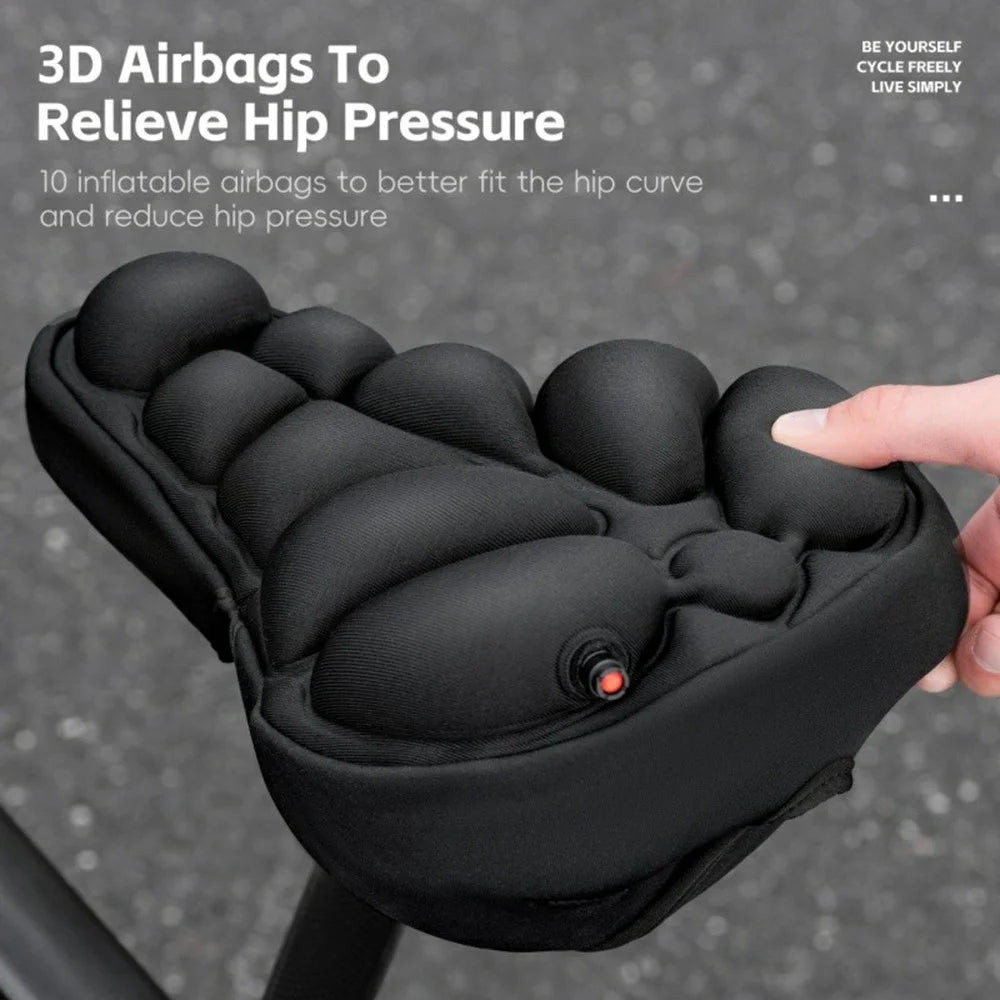 WEST BIKING YP0801259 Size S Inflatable 3D Air Cushion Bike Seat for Mountain Bike Shockproof Cycling Saddle Pad - 3