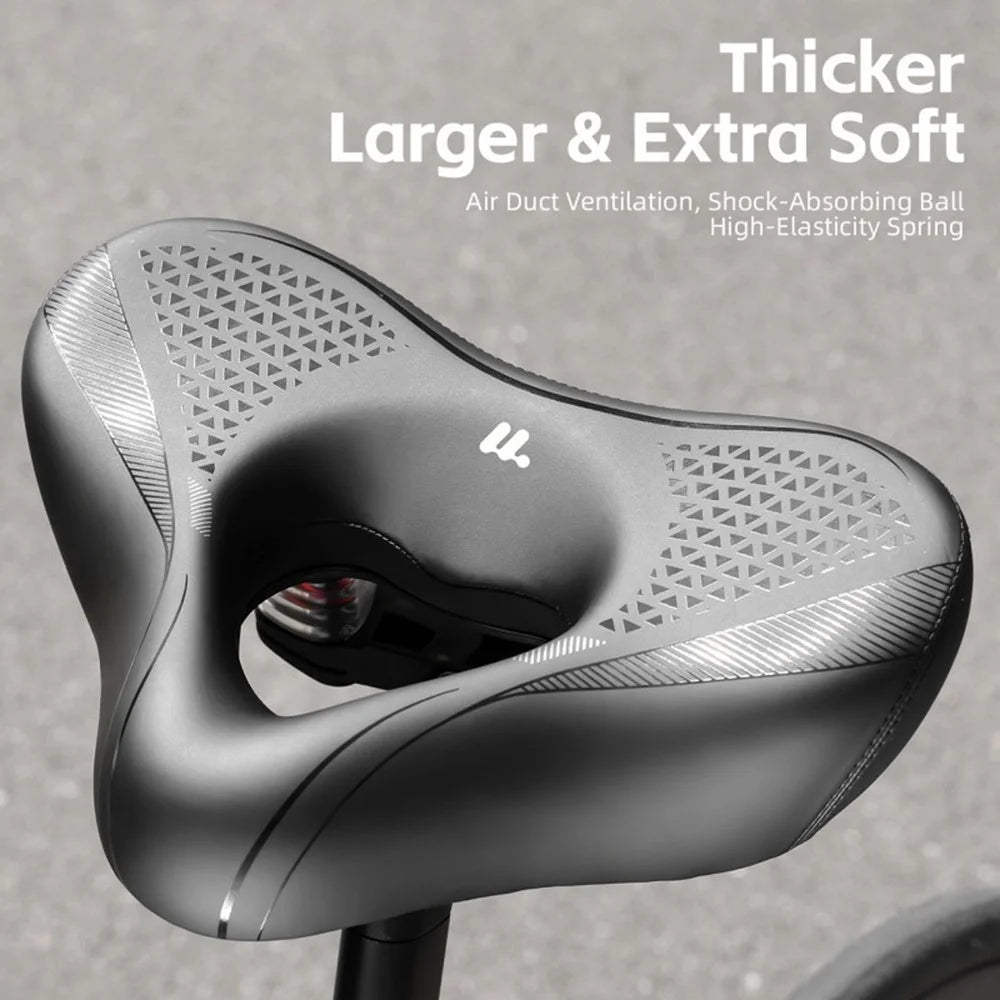 WEST BIKING YP0801261 Shock Absorption Bike Seat Anti Slip Wear Resistant Cycling Saddle Pad for Mountain Road Bike - Black /  M - 5
