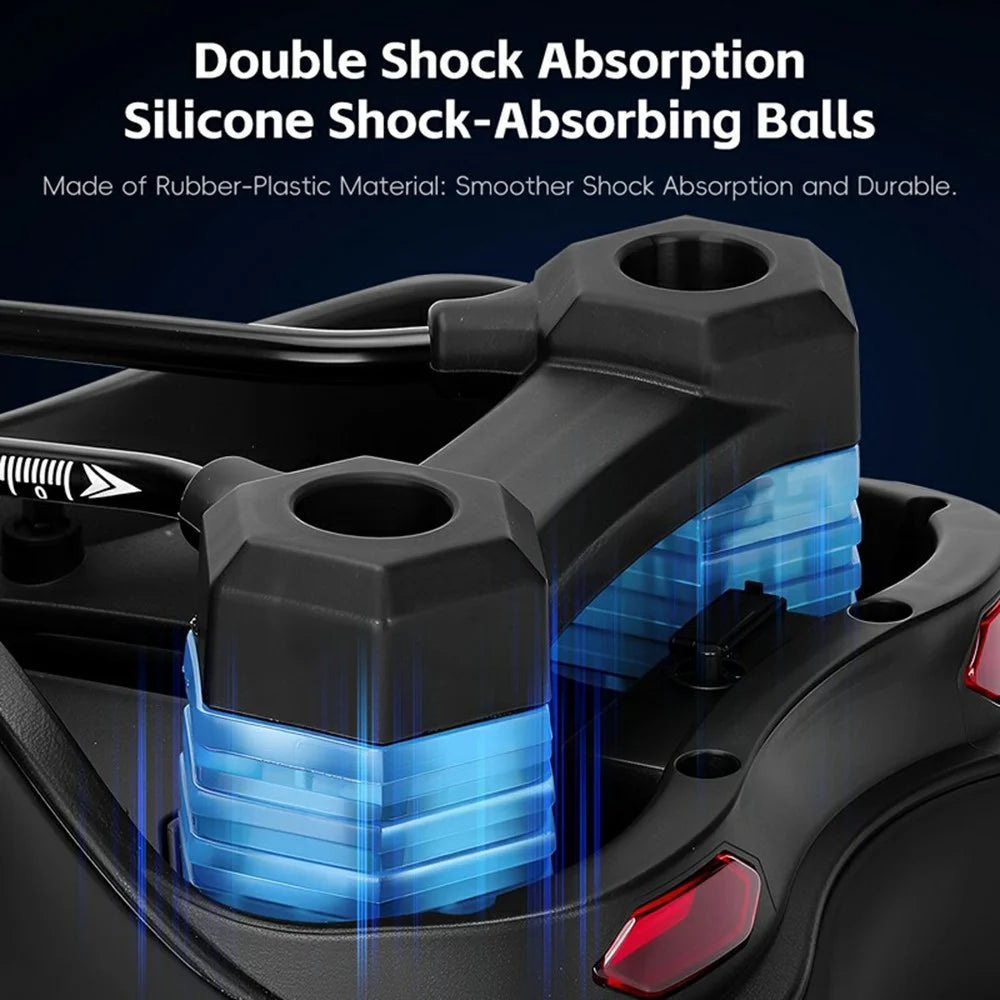 WEST BIKING YP0801263 Bicycle Seat Saddle with Warning Tail Light Hollow-Out Shock Absorption Bike Seat Cushion - Black - 5
