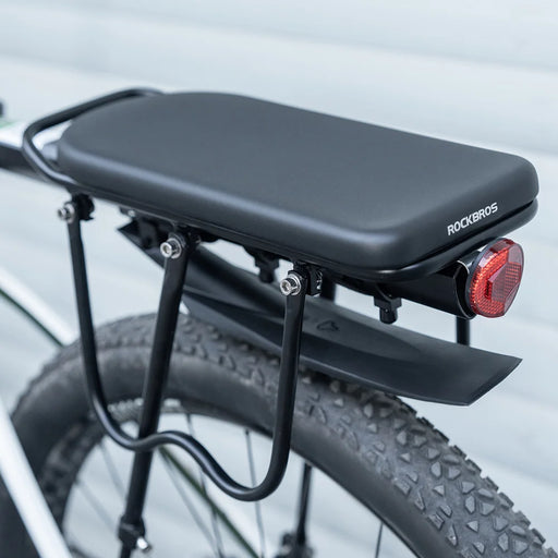 ROCKBROS 380038001 For Mountain Road Bike Rear Rack Seat Pad Waterproof PU Leather Cargo Carrier Cushion - Black - 2