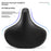 ROCKBROS Shock Absorption Bicycle Saddle Thick Cushioned PU Leather Bike Seat for Mountain Road Bike - Black - 6