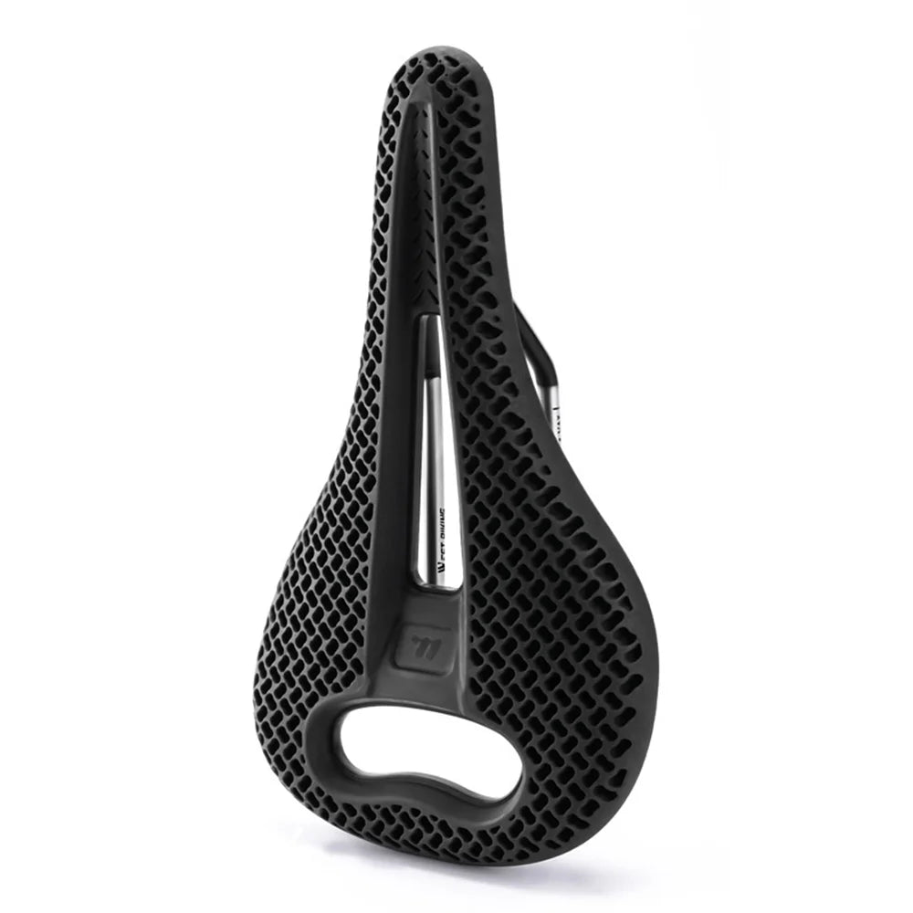 WEST BIKING YP08012653D Honeycomb Hollow Bike Saddle Breathable Seat Cushion for Road Mountain Bike - Black - 1