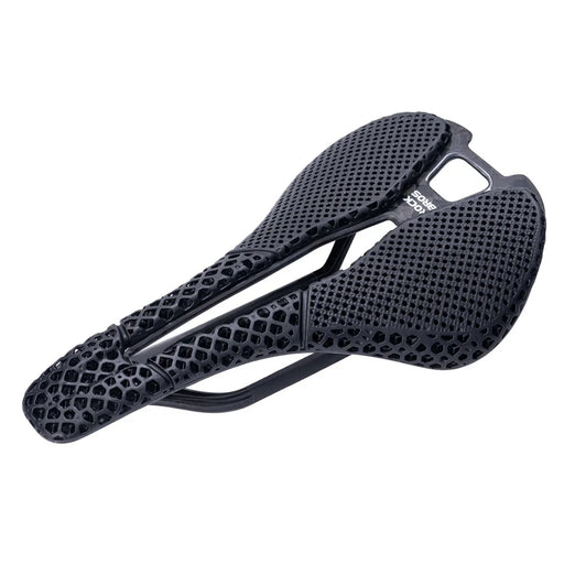 ROCKBROS 380039001 Bike Saddle 3D Printed Carbon Fiber Base Hollow Seat for Road Mountain Folding Bike - Black - 1