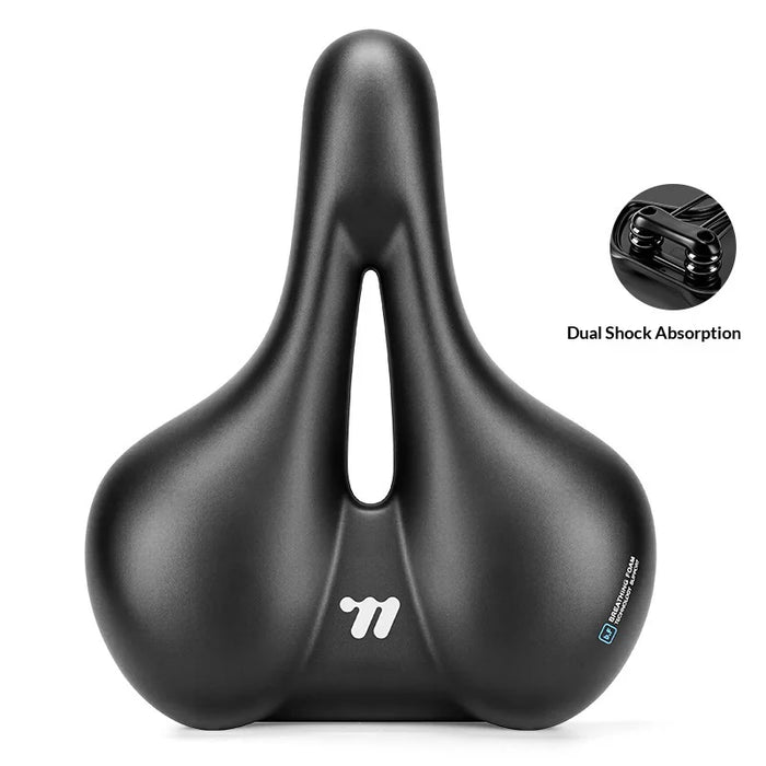WEST BIKING YP0801268 Bike Saddle 4cm Memory Foam Cushioned Seat Shockproof for Road Mountain Bike - Black - 2